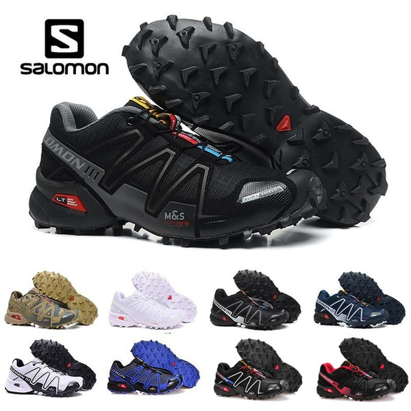 2019 Salomon Speed cross 3 CS III Running shoes Black Silver red Pink blue men Outdoor SpeedCross 3s Hiking mens sports sneakers 40-46