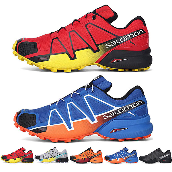 Salomon Speed Cross 4 IV CS black blue orange red Outdoor Shoes Breathable Man Athletics Mesh Fencing Shoes sports sneaker Running Shoes