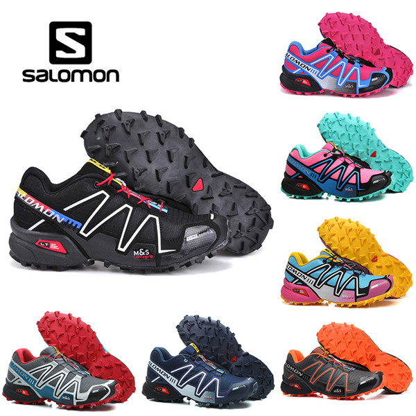 Salomon Speedcross 3 CS Athletic Shoes Mens Women Speed Cross III Black Blue Running Outdoor Hiking Sports Sneakers 36-46