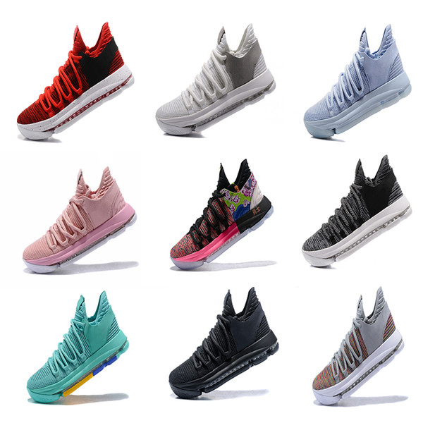 New Zoom KD 10 Anniversary University Red Still Kd Lgloo For Top Quality Mens basketball Shoes Of Rainbow/Wolf Sports Sneaker Shoe