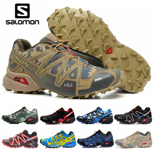 Salomon Speed Cross 3 CS Mens Womens Running Shoes III Outdoor Shoes Black Green Red Trainer Mens Sport Sneakers 40-46