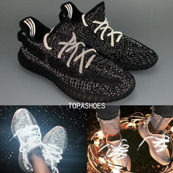 wholesale 350 V2 Starry Static Clay Shathable Angel 3M Hyperspace Men Women Running Shoes Kanye Reflective Beluga Coconut sports Sneakers