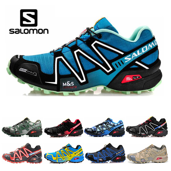 New Salomon Speed Cross 3 CS Mens Womens Running Shoes III Outdoor Designer Shoes Black Green Red Blue Trainer Mens Sport Sneaker 36-46