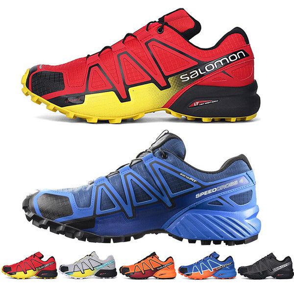 Salomon Speed Cross 4 IV CS black blue orange red Walking Shoes Breathable Man Athletics Mesh Fencing Shoes sports sneaker Running Shoes