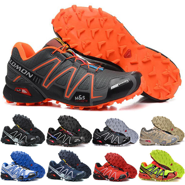 Salomon Camouflage yellow Men Shoes zapatos hombre Speed Cross 3 CS III Sport Sneakers Men Speed cross Sod cross Solomon running Shoes