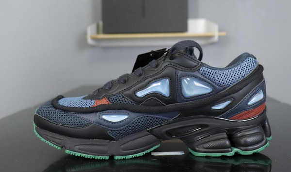 2022new mens Raf Simons x Consortium Ozweego Bunny Cream Bunny Black Night Marine Casual Running Shoes,Discount Cheap Trainers Sneakers