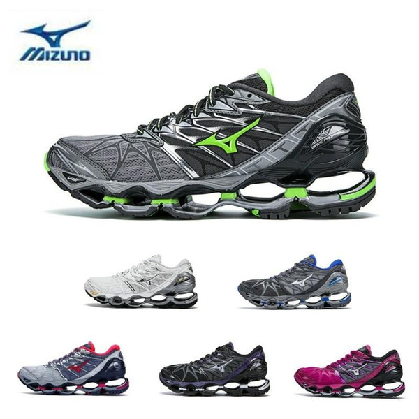 2019 New Authentic MIZUNO WAVE PROPHECY 7 Men Women Designer Sports Running Shoes Sneakers Mizunos 7s Casual Trainers Size 36-41 40-45