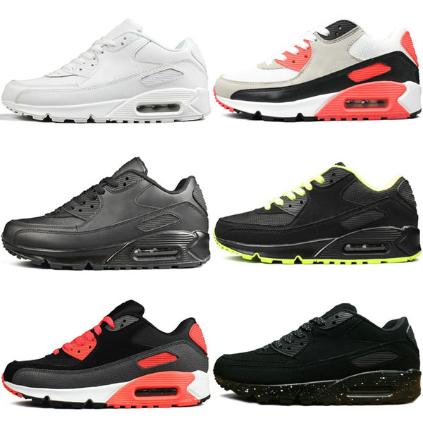 90 Cushion Running Shoes Triple Black White BLACK CROC INFRARED Men Women High Quality Trainer Sports Athletic Designer Sneakers Size 36-45