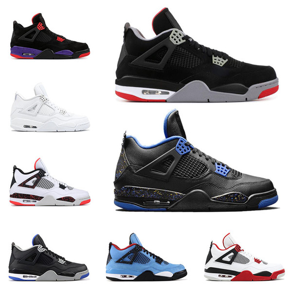 4s 4 basketball shoes for men Bred WINGS ROYALTY WHITE CEMENT BLACK CAT PURE MONEY fire red mens fashion sports sneakers