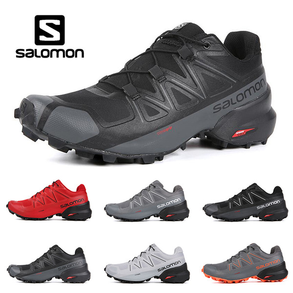 Original Salomon Speedcross 5 CS mens women Running Shoes black sand mens trainers Waterproof Athletic sports Sneakers jogging hiking