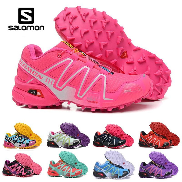 2019 Salomon Cross 3CS III women running Shoes zapatos hombre Speed Sport Sneakers Woman Black outdoor athletic Speedcross Solomon Shoe