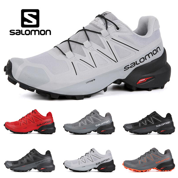 2019 Salomon Speedcross 5 CS mens women Running Shoes black white mens trainers Waterproof Athletic sports Sneakers jogging hiking