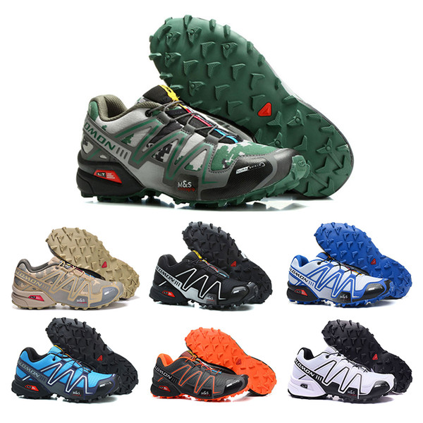 Solomon zapatos hombre Speed Cross 3CS III Sport Sneakers Black White green red athletic Speedcross 2019 Running Shoes Size 40-46