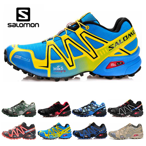 Cheap Salomon Speed Cross 3 CS Mens Womens Running Shoes III Outdoor Designer Shoes Black Green Red Blue Trainer Sport Sneaker Size 36-46