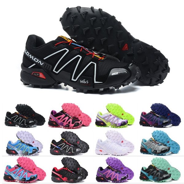 Salomon Speedcross 3 Mens Women Outdoor Shoes Speed Cross 3 CS Pink Black Green Purple Blue Athletic Running Sports Sneakers 36-46