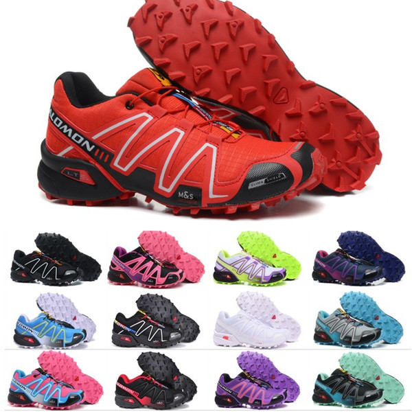 Salomon Speedcross 3 CS Athletic Shoes Mens Women Speed Cross III Pink Black Blue Running Outdoor Hiking Sports Sneakers 36-46