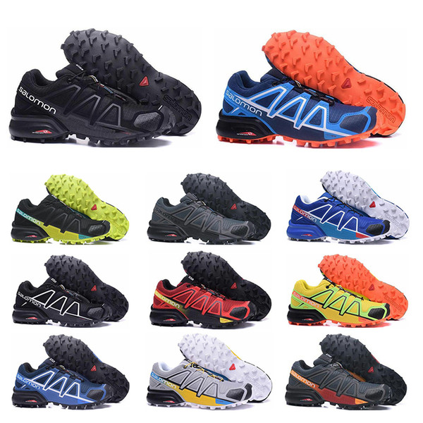 New Salomon Speed Cross 4 IV CS black blue orange red Outdoor Shoes Breathable Men Athletics Mesh Fencing Shoes sports sneaker