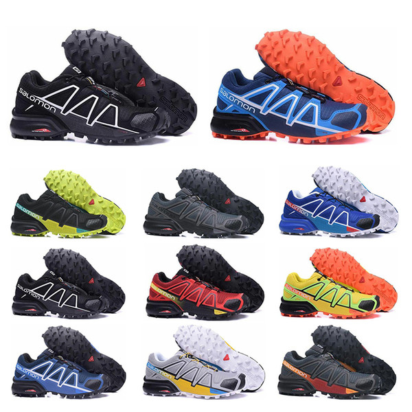 Salomon Speed Cross 4 IV CS Running Shoes black blue orange red Outdoor Breathable Men Athletics Mesh Fencing Shoes sports sneaker 40-47