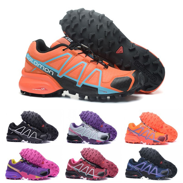 Salomon Speedcross 4 Outdoor Hiking Shoes for Mens Women Speed Cross CS Black Purple Blue Athletic Running Sports Sneakers 36-46