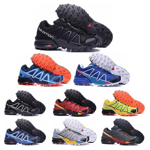 Designer Salomon Speed Cross 4 IV CS black blue orange red Outdoor Shoes Breathable Men Athletics Mesh Fencing Shoes sports sneaker