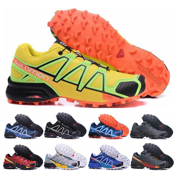 Designer Salomon Speed Cross 4 IV CS Running Shoes black blue orange Outdoor Breathable Men Athletics Mesh Fencing Shoes sneakers 40-47