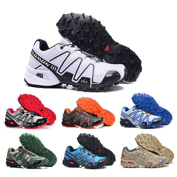 2019 Solomon Speed Cross 3CS III zapatos hombre Sport Sneakers Black White green red athletic Speedcross Fashion Running Shoes Size 40-46