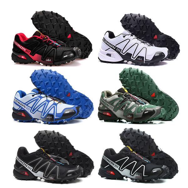 Wholesale Solomon Speed Cross 3CS III zapatos hombre Men Sport Sneakers Black White green red athletic Speedcross Running Shoes Size 40-46