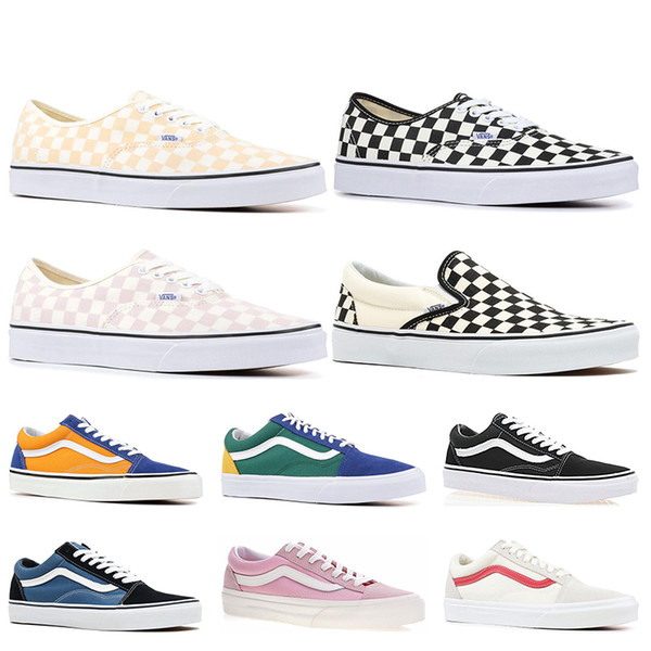 Cheap Brand Vans old skool fear of god men women canvas sneakers classic black white YACHT CLUB red blue fashion skate casual shoes