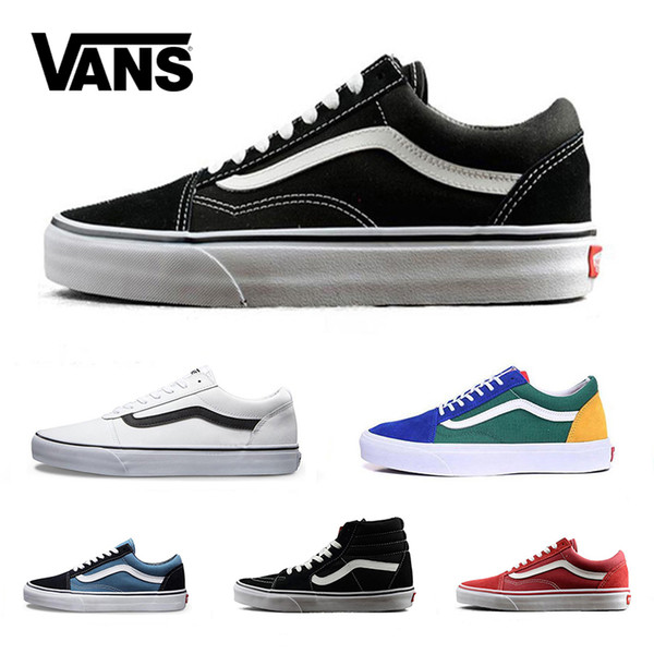 Vans Old Skool Sk8 Casual Shoes Canvas Sneakers For Mens Women Black White Red YACHT CLUB MARSHMALLOW Outdoor Skateboard Shoes size 36-44