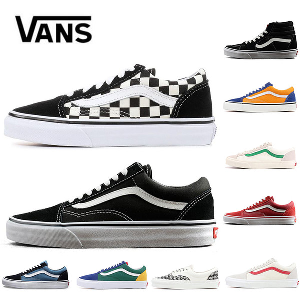 New Cheap Original Vans Fear Of God classic Men Women Canvas Sneakers CHECKERBOARD Black White YACHT CLUB MARSHMALLOW Skate Casual Shoes