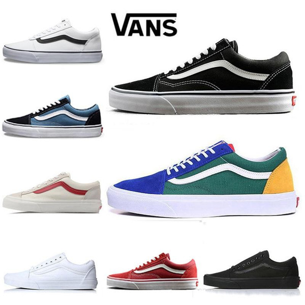 VANS Old Skool Low Black White Skateboard Classic Canvas Casual Skate Shoes zapatillas de deporte Women Men Vans Sneakers Trainers 36-44