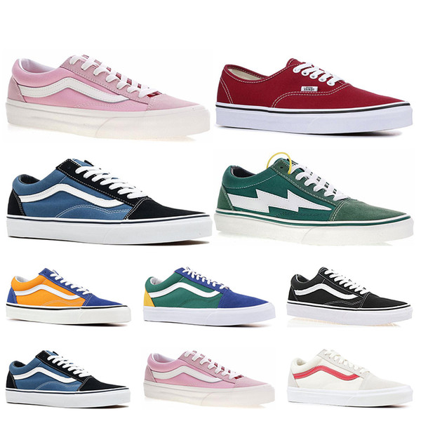 New 2019 Brand Vans old skool fear of god men women canvas sneakers classic yellow white YACHT CLUB Color matching skate casual shoes