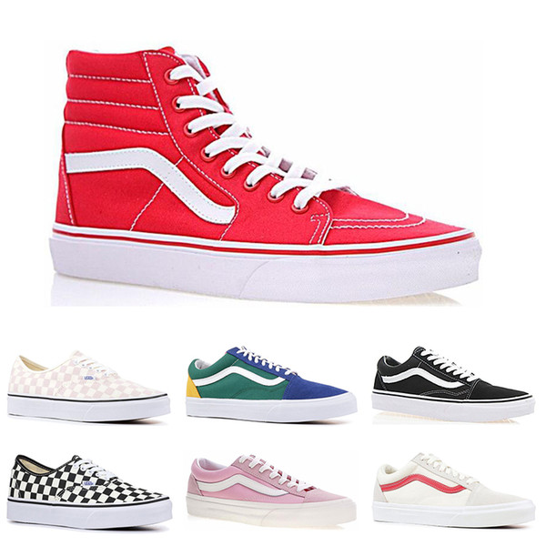 New Cheap Brand Vans old skool fear of god men women canvas sneakers classic yellow white YACHT CLUB Color matching skate casual shoes