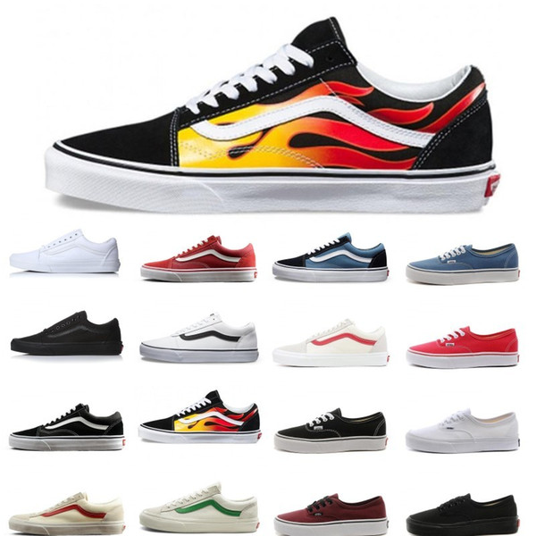 Casual shoe VANS Old Skool Authentic Canvas Skate Shoes Designer Mens Women Running shoes for men trainer Sport Sneakers 36-44 Free Shipping