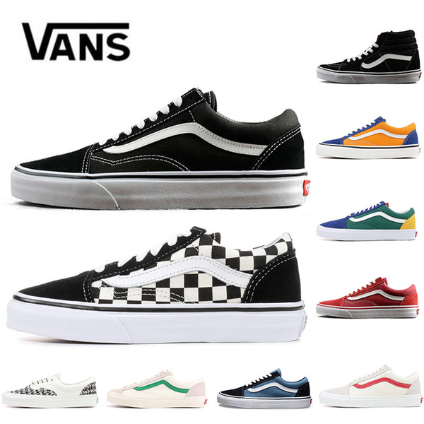 2019 New Original Vans Fear Of God classic Men Women Canvas Sneakers CHECKERBOARD Black White YACHT CLUB MARSHMALLOW Skate Casual Shoes