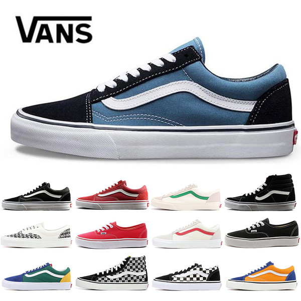 2019 Wholesale Vans old skool sk8 fear of god hi men women canvas sneakers black white YACHT CLUB MARSHMALLOW fashion skate shoes