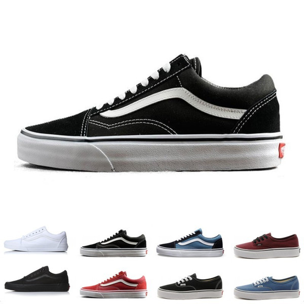 Fear of God Brand Vans Old Skool Classic Men Women Canvas Sneakers Black White YACHT CLUB Red Blue Fashion Trainers Skate Casual Shoes