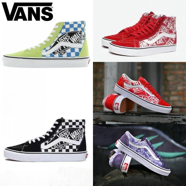 2019 VANS Old Skool G-Dragon Style 36 SK8-Hi White Black zapatillas de deporte Women Men Canvas Casual Skate Shoes Mens Trainers Sneakers