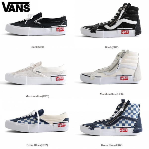 VANS Old Skool Slip-On Cap LX Men Women Skateboard Shoes Sk8-Hi Sports Zipper Skate Womens Trainers Canvas Designer Sneakers 36-44