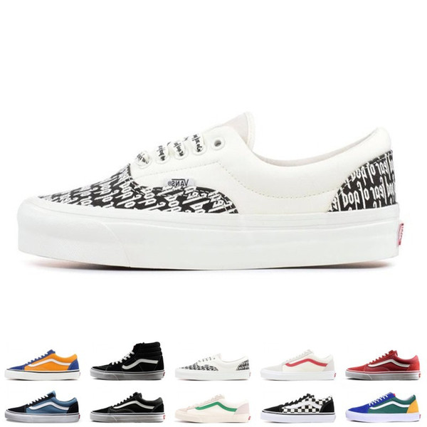 New Hot YACHT CLUB Vans old skool FEAR OF GOD black white MARSHMALLOW green PRIMAR men women sneakers fashion skate casual shoes 36-44