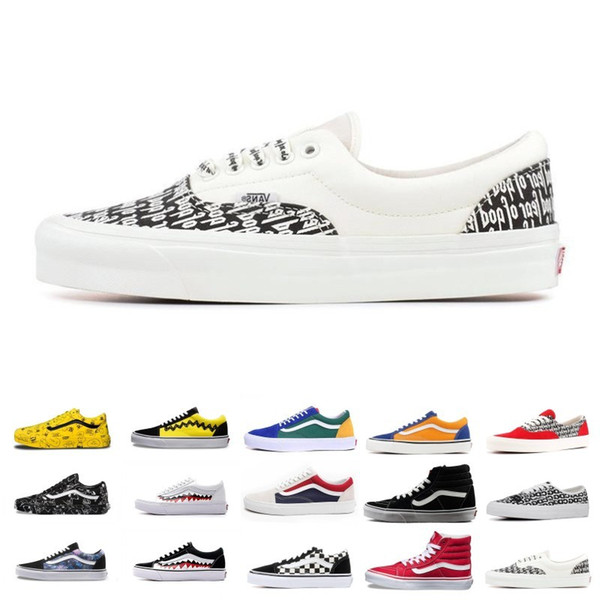 Classic YACHT CLUB Vans old skool FEAR OF GOD black white MARSHMALLOW green PRIMAR men women sneakers fashion skate casual shoes 36-44