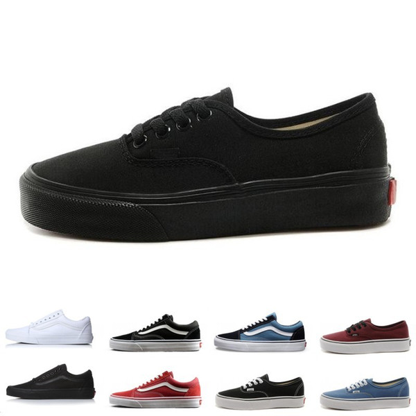 Brand Vans Old Skool For Men Women Casual Shoes Canvas Sneakers Black White Red Blue Mens Fashion Cheap Sport Skateboard Shoe