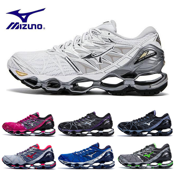 Original Mizuno Wave Prophecy 7 Mens Designer Running Shoes Original Outdoor Cushioning Mens Trainers Sports Sneakers Size 36-45