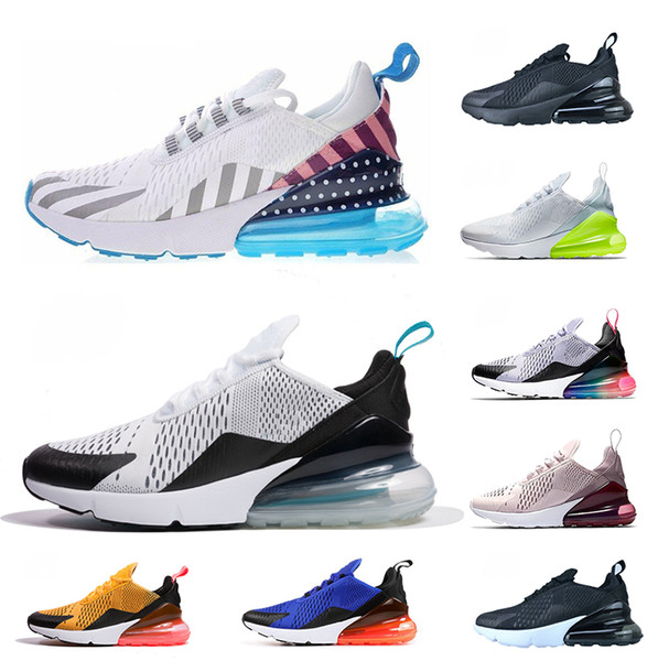 2019 New Designer 270 Mens Women Running Shoes Fashion OREO Tiger Hot Punch Triple White Black BE TRUE Teal Sports Sneaker Outdoor Shoe