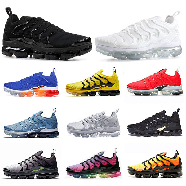 BUMBLEBEE TN Plus Running Shoes for Woman Man Sunset Fades Work Blue triple white black GRAPE Volt Bright Crimson Designer Sneakers Trainer