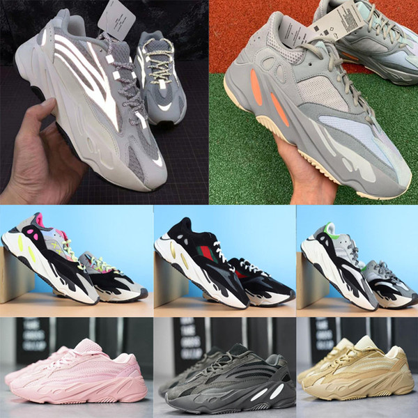 2019 With Box Kanye West Wave Runner Boosts 700 V2 Static Inertia Mauve Solid Grey Run Casual Shoes Men's Shoes Womens Sneakers Mens Sports