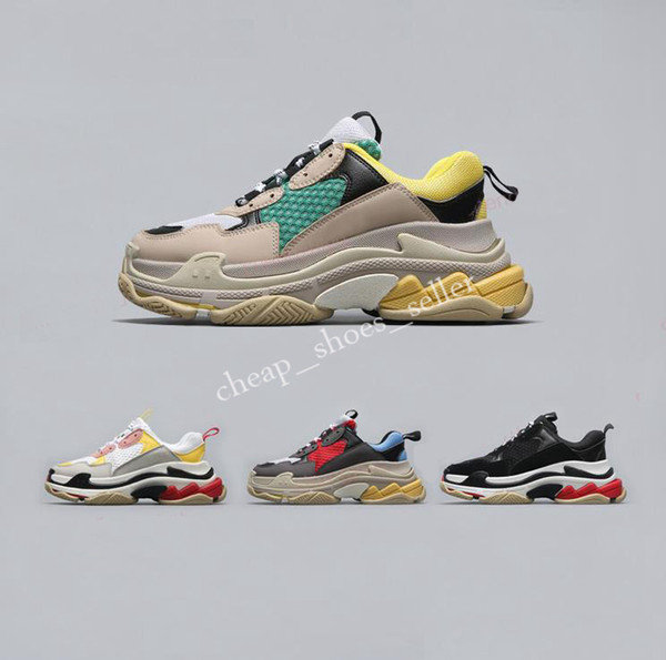 2019 Hot Runer Shoe Paris 17W Triple-S Sneaker Triple S Casual Dad Shoes for Men's Women Sneakers White Black Sports Tennis Running Shoes