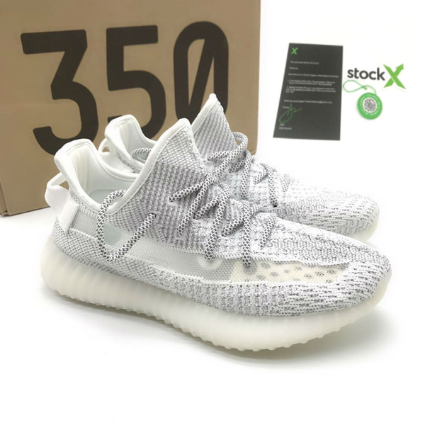 2019 static shoes with box sesame butter 350 v2 black white breds oreos running shoes sports sneakers size 36-48