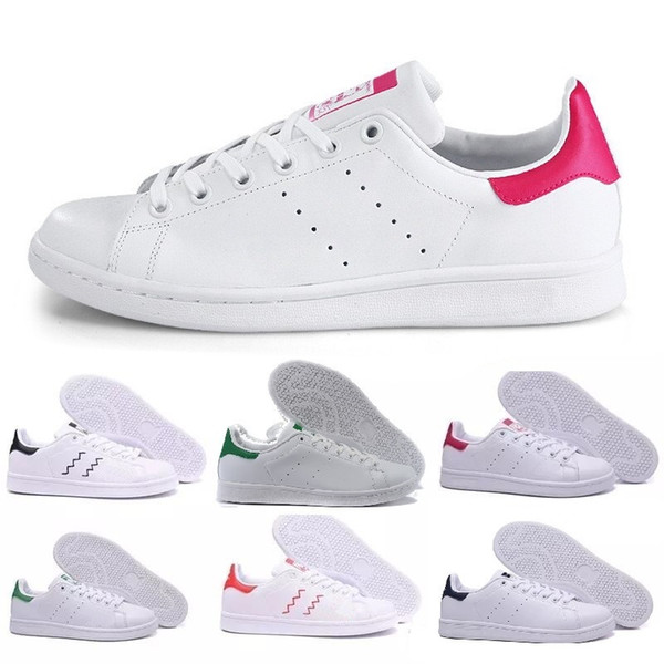 2018 New arrival Raf Simons Stan Smith Spring Copper White Pink Black Fashion Leather brand woman mens Flats Sneakers Athletic Shoes 36-44