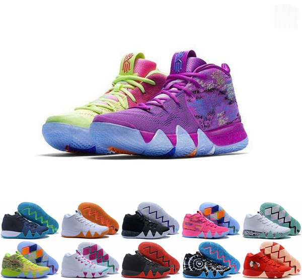 2019 kyrie irving 4s Kyrie Lucky Charms Men Basketball Shoes Irving 4 IV High Quality Confetti Color Green Designer Trainers Sneakers 40-46